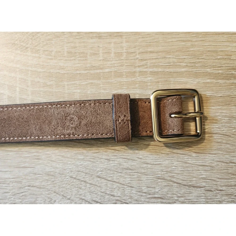 Coach Light Brown Suede /brown Leather Gold Buckle Size XL 16